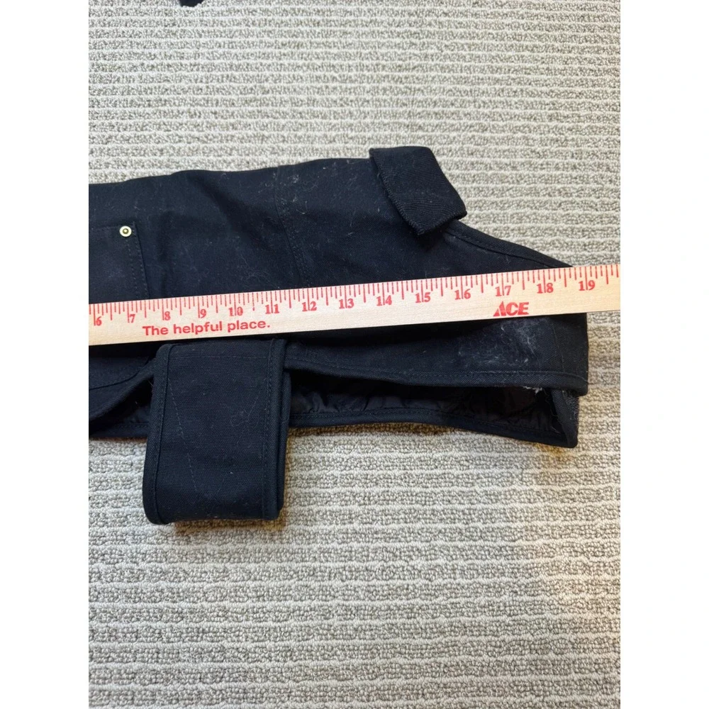Carhartt Chore Coat Dog Vest Black Cotton Duck Canvas Quilted Lining Medium